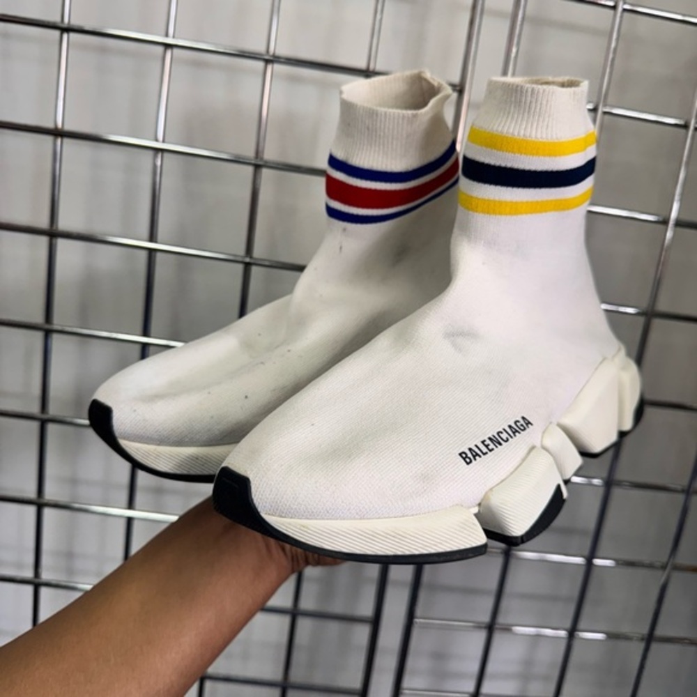 Balenciaga‎ Speed 2.0 Recycled Knit Sneaker White Sock Sneakers size EUR 39 - Picture 14 of 16